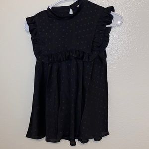 Black cute sleeveless top